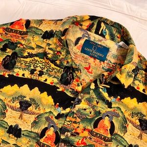 Vintage Men’s Large Free Tibet Santa Barbara Local Button Down